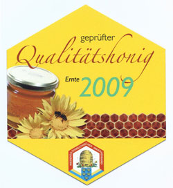 Die Qualitätszertifikate für unseren Honig aus der Ernte 2009