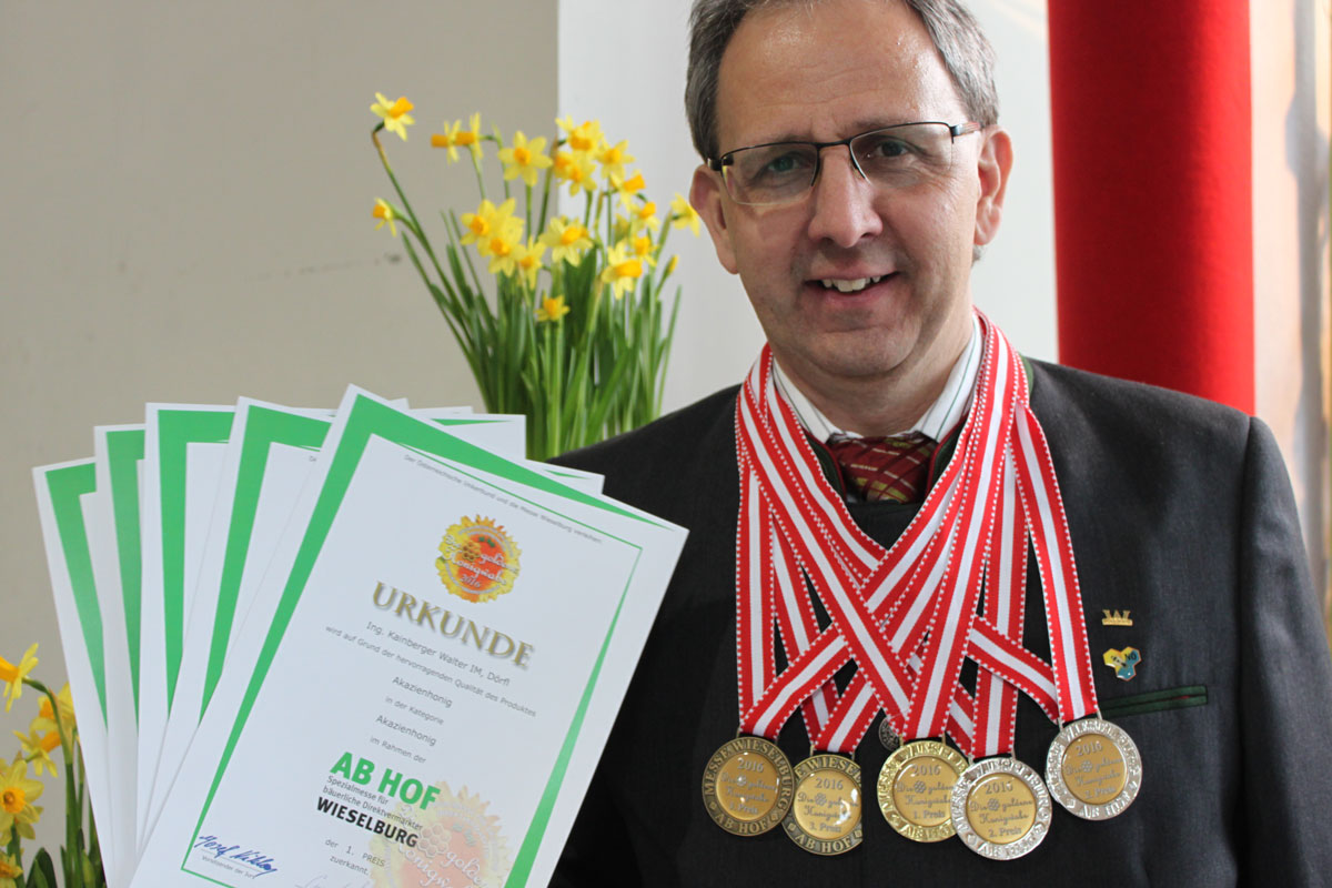 Walter Kainberger Honigprämierung 2016 in Wieselburg